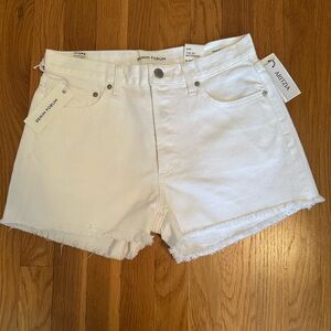 NWT Denim Forum White Jean Shorts